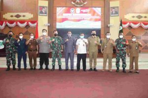 Satgas Yonif 144/JY Ikuti Rapat Monitoring Implementasi Kebijakan Pertahanan Negara di Perbatasan