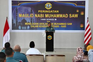 Komandan Lantamal XII Hadiri Peringatan Maulid Nabi Muhammad SAW 1444 H/2022 M