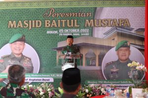 Kasad Resmikan Masjid Baitul Mustafa di Desa Kemang