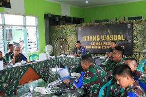 Tingkatkan Kemampuan Komando dan Staf Batalyon, Brigif R 13 Gelar Latihan Posko 1 Yonif R 323 Kostrad