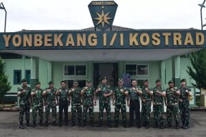 Yonbekang 1 Kostrad Terima Kunjungan Staf Perencanaan dan Anggaran TNI AD