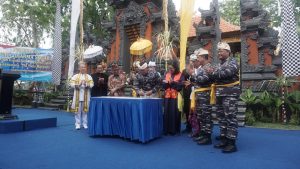 BINA KERUKUNAN ANTAR UMAT BERAGAMA, DANLANTAMAL III HADIRI PERESMIAN PURA DHARMA SEGARA DI KODAMAR JAKARTA UTARA