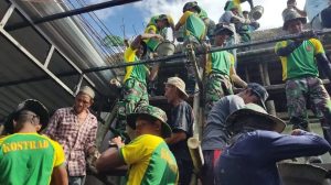 Bangun Tempat Ibadah Desa Pattontongan, Yonarhanud 16 Kostrad Karya Bakti Bangun Masjid