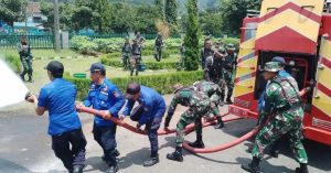 Pencegahan dan Penanggulangan Kebakaran, Denpom Divif-2 Kostrad Malang Gelar Uji Protap