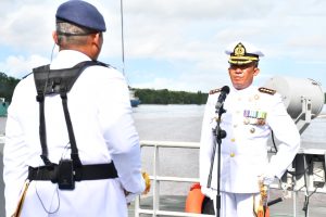 Wadan Lantamal XII Pimpin Upacara Tabur Bunga di KRI Karotang-872