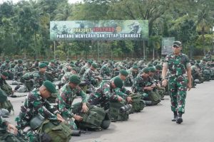 Jamin Kesiapsiagaan Satgas PPRC TNI, Pangdivif 1 Kostrad Tinjau Apel Masatgas PPRC TNI
