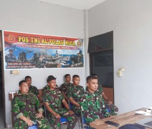 Dansatgas Pulau Nipa Ikuti Video Conference Evaluasi Satgas Pengamanan Pulau Terluar Wilayah Barat