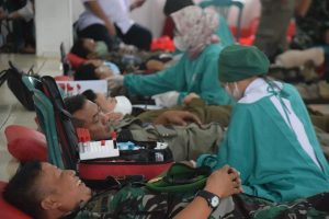 Peringati HUT ke-76 Korps Arhanud TNI AD, Yonarhanud 1 Kostrad Gelar Donor Darah