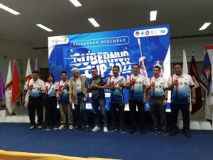 Danlanal Palembang Hadiri Kejuaraan Menembak Piala Gubernur Cup TA 2022 Di Shooting Range Jakabaring Sport City Kota Palembang
