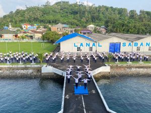 Jalin Soliditas, Lanal Sabang Laksanakan Olahraga Bersama KRI TCB- 532 dan Guskamla Koarmada I