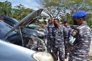 TNI AL, DANLANAL APEL PENGECEKAN KENDARAAN DINAS LANAL DUMAI
