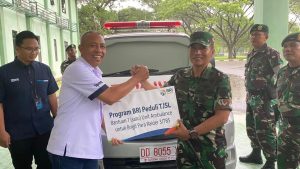 Brigif PR 3 Kostrad Terima Bantuan Ambulance Dari Bank BRI Regional Makassar