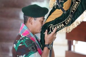 Sambut Kedatangan Pangdivif 3 Kostrad Brigjen TNI Novi Helmy Prasetya, S.I.P., M.I.P. di Mako Divif 3 Kostrad