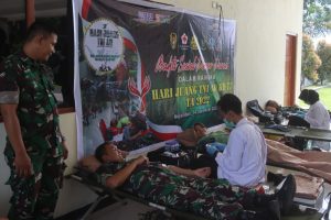 Peringati Hari Juang TNI AD, Sumbang Darah Buat PMI