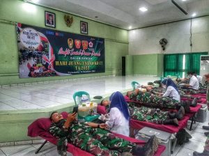 Darah Prajurit Yonarmed 9 Kostrad Disumbangkan Untuk Dukung Program Kemanusiaan