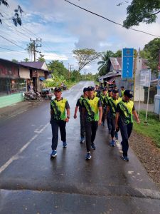 Jaga Kebugaran Fisik, Lanal Simeulue Laksanakan Long March