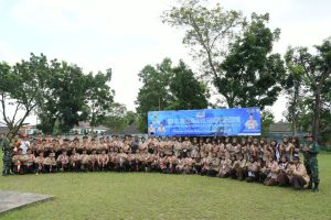 Lanal Palembang Gelar Upacara Penutupan Diklat Saka Bahari Angkatan XXVIII Daerah Sumatera Selatan Tahun 2022-2023