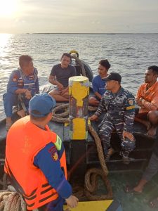 TNI AL Palembang Aksi SAR Dalam Insiden Tenggelamnya TB Bintang Sinergi 09/TK Mulia Brother 1801 Di Perairan Tanjung Selokan