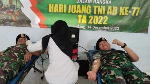 Tambah Ketersediaan Darah, Prajurit Yonif Mekanis 320 Kostrad Sumbang Darah