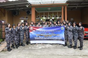 Peringati HUT Korps Wanita TNI AL Ke-60,  Kowal Lanal Palembang Kunjungi Anggota Yang Sakit dan Berikan Tali Asih