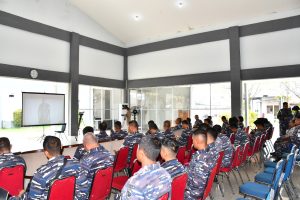 Prajurit Lantamal XII Ikuti Entry Briefing Kepala Staf Angkatan Laut (KSAL) Laksamana TNI Muhammad Ali Melalui Virtual