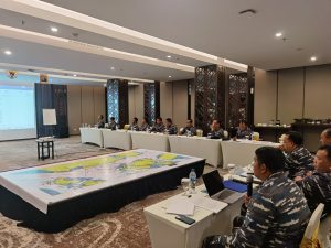 Danlanal Bintan Hadiri Rapat Pelaksanaan Admin Game And Tactical Floor Game (TFG) Indosin