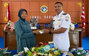 Prajurit Wanita TNI Angkatan Laut Lanal Sabang Ikuti Syukuran HUT Ke-60 Kowal Secara Virtual