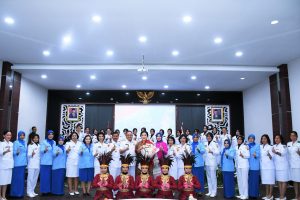Danlantamal I Belawan Ikuti Vicon dan Syukuran HUT Ke-60 Korps Wanita TNI AL