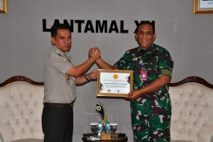 Komandan Lantamal XII Pontianak Terima Audensi Kepala Balai Karantina Pertanian Pontianak