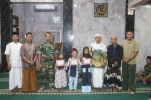 Pererat Silaturahmi dan Tingkatkan Prestasi Keagamaan, Yonif Mekanis R 6 Kostrad Adakan Lomba Santri TPQ