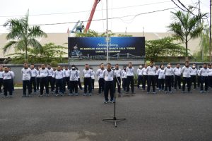 Prajurit dan PNS Lanal Palembang Ikuti Apel Khusus dan Olahraga Bersama