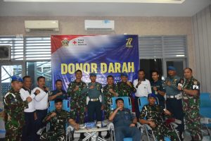Peduli Kemanusiaan, Prajurit Lanal Bintan Aksi Donor Darah Dalam Rangka HUT Pomal Ke-77