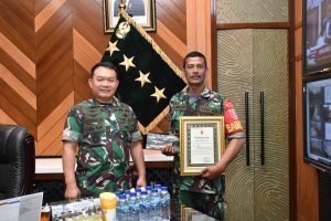 Kasad Naikan Pangkat Luar Biasa Kepada Kopka Azmiadi