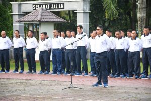 Prajurit Pangkalan TNI AL Tanjung Balai Asahan Ikuti Apel Khusus dan Olahraga Bersama Pangkoarmada I