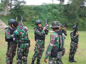 Menembak Kemampuan Dasar Prajurit, Prajurit Buaya Butih Latih Kemampuan Menembak