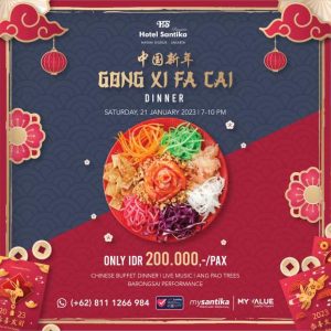 SAMBUT TAHUN BARU IMLEK 2023, HOTEL SANTIKA PREMIERE HAYAM WURUK MEMBERIKAN PENAWARAN MENARIK
