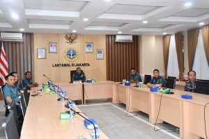 DANLANTAMAL IKUTI PENANDATANGANAN KONTRAK BERSAMA PENGADAAN BARANG DAN JASA UO TNI AL TA 2023 SECARA VICON