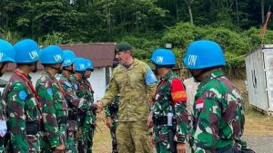 Sector East Commander Brigadier General Salomon Seceast Co Meninjau Sector UNP 7-1 di Indobatt