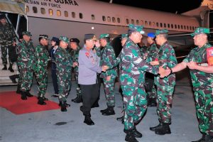 Danlantamal I Bersama Forkopimda Sumatera Utara Sambut Kedatangan Panglima TNI