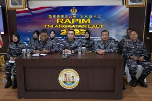 Komandan Lanal Palembang Ikuti Rapim TNI AL Tahun 2023 Secara Virtual