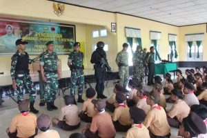 Yonif Raider 515 Kostrad Menerima Kunjungan SDN 4 Manggisan