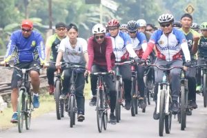 Buaya Putih Membaur Bersama Warga Kota Banjar, Olah Raga Bersama Sambut HUT Kota Banjar