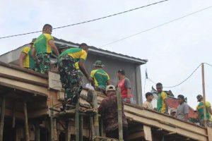 Silaturahmi Keagamaan Di Yayasan Yatim Piatu An-Janah, Prajurit Yonif R 515 Kostrad Bantu Bangun Yayasan
