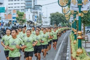 5k di Kota Malang, Prajurit Yonarhanud 2 Kostrad Lari Jalanan Bina Fisik