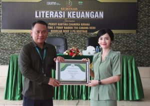Persit Kartika Chandra Kirana Ranting 3 Yonif Raider 755 Cabang XXXII Koorcab Divif 3 PG Kostrad Menerima Seminar Literasi Keuangan