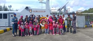 Tanamkan Jiwa Patriot Sejak Dini, Pangkalan TNI AL Simeulue Terima Kunjungan Siswa-Siswi TK Negeri Rasa Sayang Kolok
