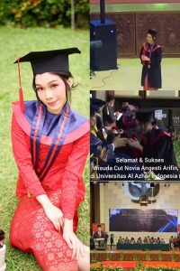 Selamat dan Sukses Buat Wisudawati Cut Novia Angesti Arifin, S.H