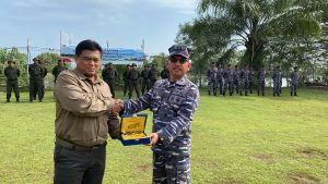 TNI AL Lhokseumawe Laksanakan Penutupan Latihan Bela Negara Program Kewiraan PT. Perta Arun Gas Tahun 2023
