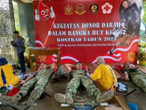 Kegiatan Sosial Donor Darah, Peringati HUT Ke-62 Kostrad