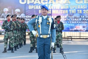 Lantamal XII Ikuti Upacara Gelar Ops Gaktib “Waspada Wira Mandau” dan Ops Yustisi “Citra Wira Mandau” Polisi Militer TA 2023